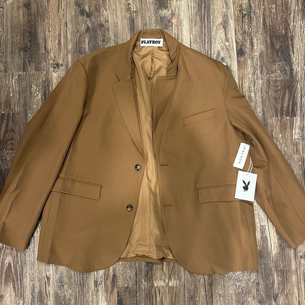 NWT Playboy by Pacsun Tan Suit Jacket/Blazer